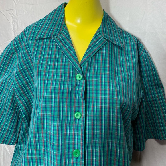 🔥Clearance🔥Koret Womens size Large.  Plaid shirt sleeve button down shirt. - Picture 4 of 5